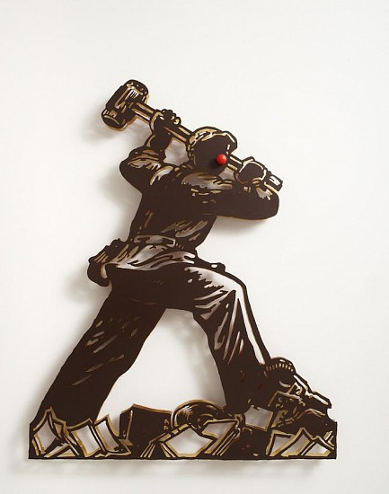 BRETT MURRAY, MANAGING DISSENT
2005, METAL,PAINT,GOLD LEAF