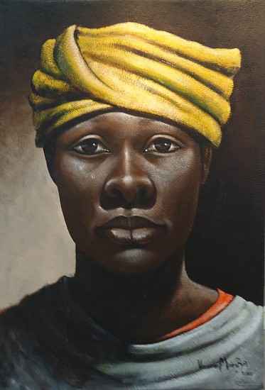 VELAPHI MZIMBA, SOCCER QUEEN
OIL ON CANVAS