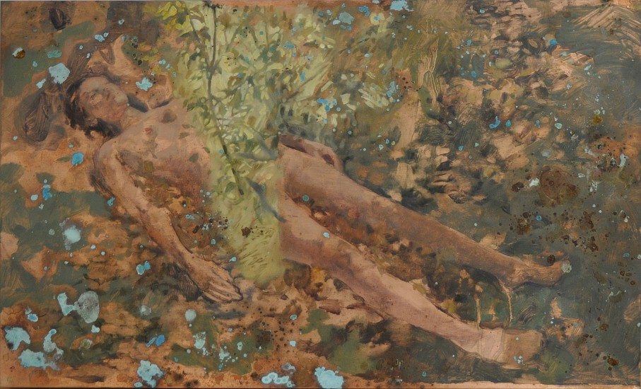 RINA STUTZER, DECOMPOSITION -NOMADIC REPOSE II
2016, PATINA ON COPPER PANEL