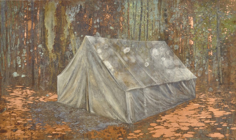 RINA STUTZER, NOMADIC REMAINS
2016, PATINA ON COPPER PANEL