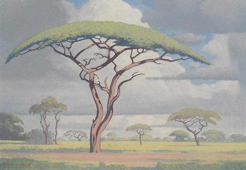 J.H. PIERNEEF, LOWVELD
1949, OIL ON BOARD