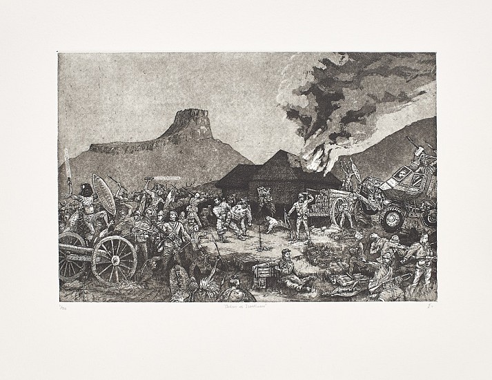 JOHAN STEGMANN, DEFEAT AT ISANDLWANA 15/20
2018, HARDGROUND ETCHING WITH AQUATINT