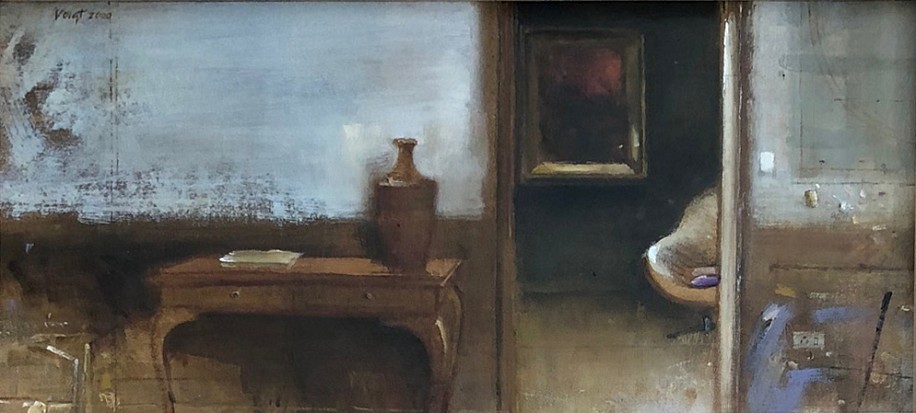 HAROLD VOIGT, INTERIOR - COLOUR SKETCH II
OIL  ON CANVAS