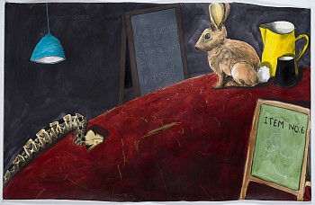 Colbert Mashile The Menace mixed media on paper 120 x 150cm