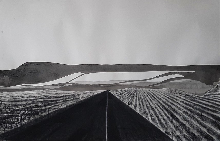 SETLAMORAGO MASHILO, Kgole le tÅwelopele, Afar and progress
2020, CHARCOAL AND INK ON FABRIANO