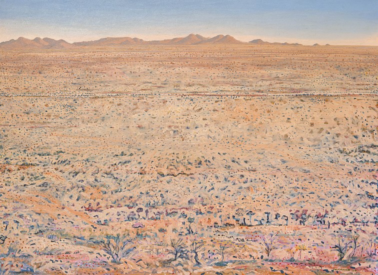 BRUCE BACKHOUSE, Faraway Korrannaberg with District Road, Tswalu
2019, OIL  ON CANVAS