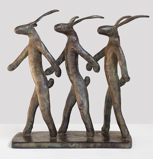 GUY PIERRE DU TOIT, STRIDING HARES
2020, BRONZE