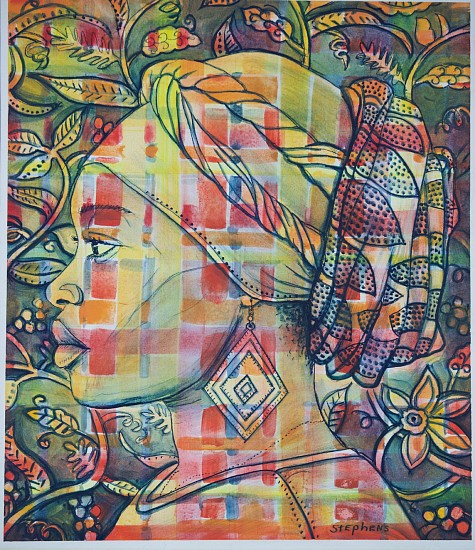 GARY STEPHENS, PLAID LETICIA
2018, CHALK PASTEL ON PAPER