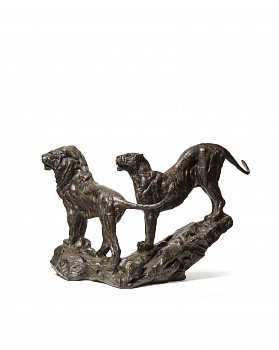 s381 lion and lioness pair maquette i