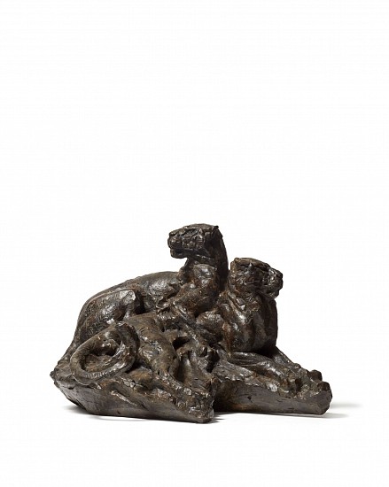 DYLAN LEWIS, LYING LEOPARD PAIR II MAQUETTE (S383)
2021, BRONZE