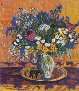 proteas and elephant carving e haden