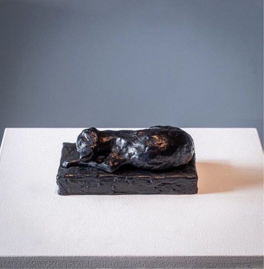 NICOLA  BAILEY, THIS DOG WATCHES BESIDE A BED (RUFUS)
BRONZE