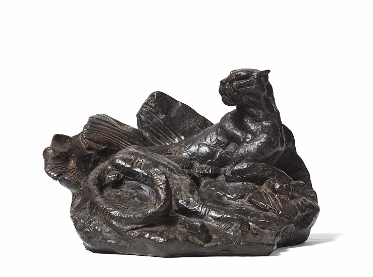 DYLAN LEWIS, LYING LEOPARD II MAQUETTE (S454)
BRONZE