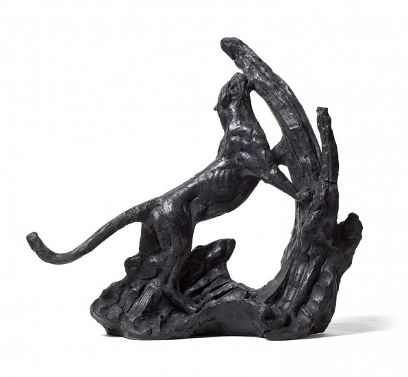 DYLAN LEWIS, SCENT-MARKING LEOPARD MAQUETTE (S460)
BRONZE