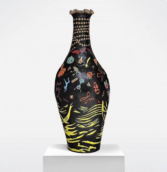 LUCINDA MUDGE, FIGHT
CERAMIC WITH GOLD LUSTRE