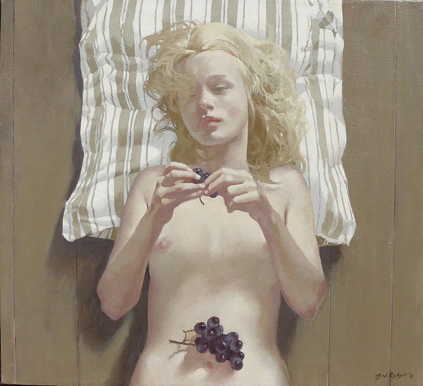 NEIL RODGER, GIRL EATING GRAPES
OIL ON CANVAS