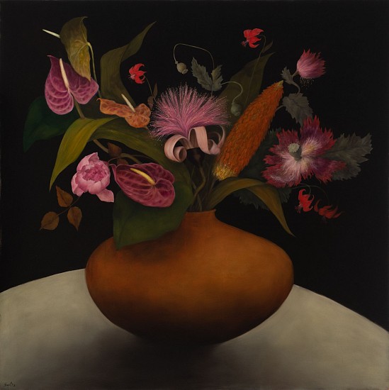 SHANY VAN DEN BERG, FLOWERS ARRANGED IN MY DREAM
OIL ON BOARD