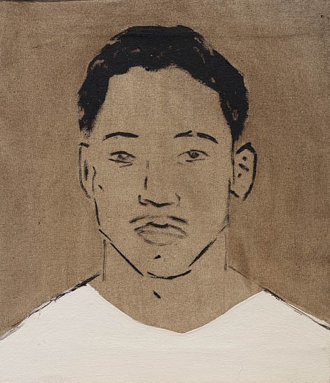 BRETT CHARLES SEILER, PORTRAIT 32
2022, BITUMEN, ROOF PAINT ON CANVAS