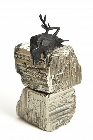 RINA STUTZER, THE COLLECTOR VIII
BRONZE, IRON PYRITE CRYSTAL (FOOLS GOLD) & PATINA