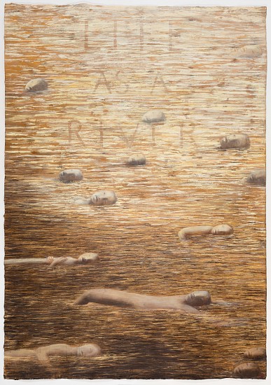 DEBORAH BELL, LIFE AS A RIVER
Mixed media on Korean handmade paper