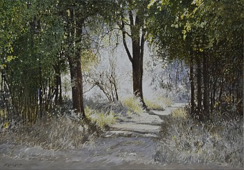 6. side path through tamboeti grove lion sands. oil on canvas 70 x 100 cm r220