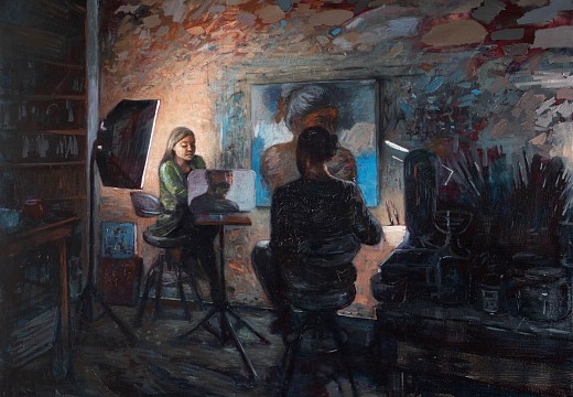 Studio Reflection 2024 oil on linen 120 x 150cm