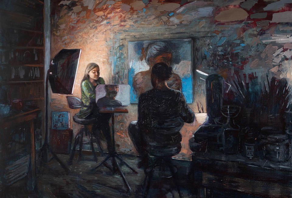 Studio Reflection 2024 oil on linen 120 x 150cm