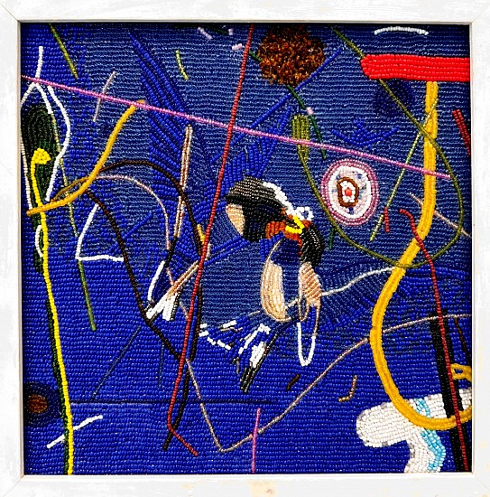 WAYNE BARKER, KISS I
2024, BEADED PANEL