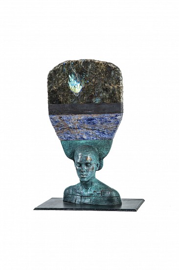 ANGUS TAYLOR, SHE AS THE POET AND THE POET AS WITNESS BUST
2024, BRONZE AND VARIOUS STONE