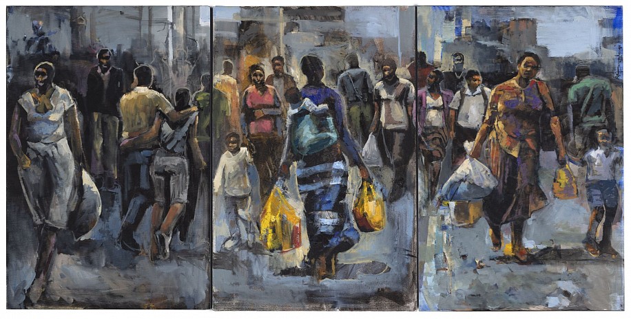 RICKY DYALOYI, VUKA SIYO PHANDA (TRIPTYCH)
2024, OIL ON CANVAS