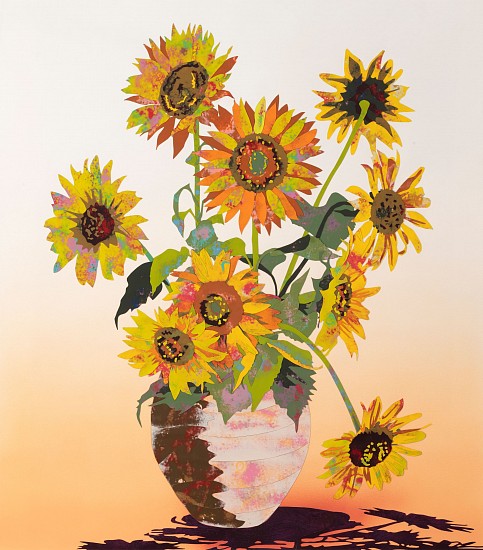 NEILL WRIGHT, TENDING TOWARDS THE SUN
2025, MIXED MEDIA ON COTTON RAG