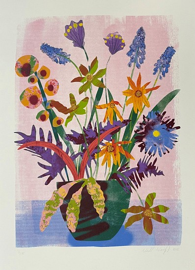 NEILL WRIGHT, TAKE IT WITH US I 1/25
2025, 10 COLOUR SILKSCREEN PRINT + SPOT COLOUR VANISH - 100 % COTTON FABRIANO TIEPOLO 300GSM