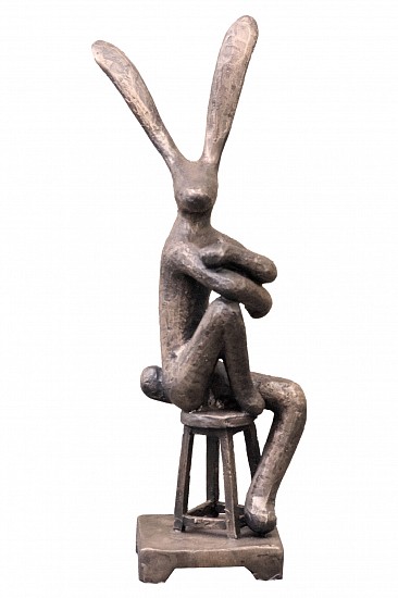 GUY PIERRE DU TOIT, HARE ON CHAIR 1 (SMALL)<br />
2025, BRONZE