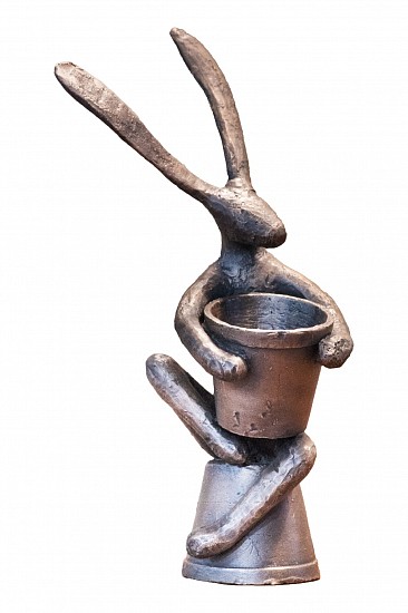 GUY PIERRE DU TOIT, HARE ON FLOWER POT 4 (SMALL), EDITION 1/1
2025, BRONZE