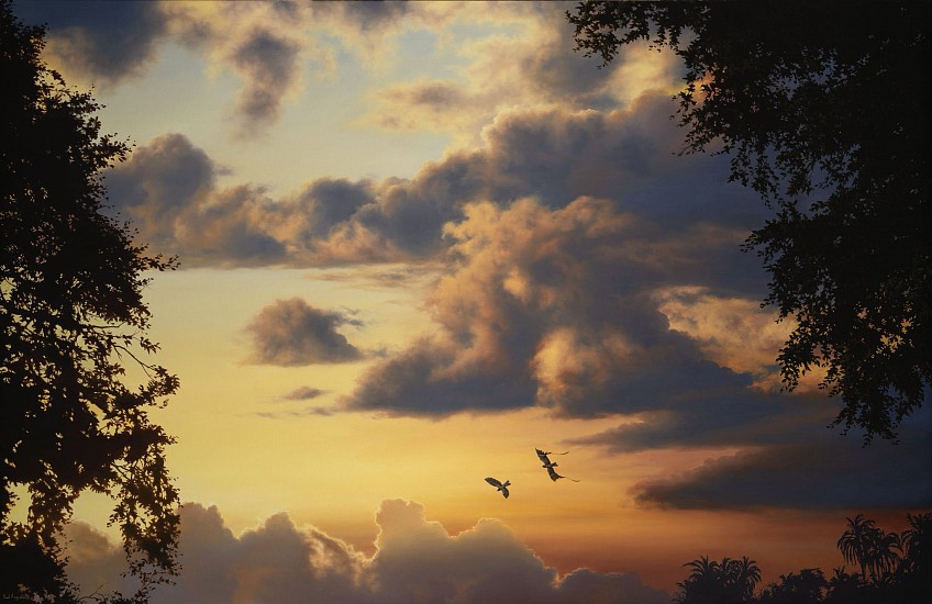 PAUL AUGUSTINUS, COURTSHIP FLIGHT OF THE PENNANT-WINGED NIGHTJARS
2025, OIL ON CANVAS