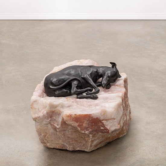 NICOLA  BAILEY, DREAMER I
2024, POLISHED BRONZE AND ROSE QUARTZ