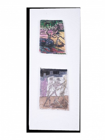 BOYTCHIE, STOP & FRISK
2026, ACRYLIC, PENCIL, CRAYON, MARKER, PASTEL AND RESIN ON MOUNTED DRYWALL