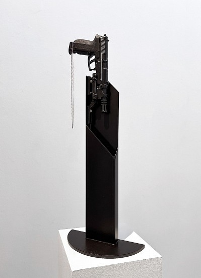 MICHAEL MACGARRY, IN NUMBERS, AND LETTERS, IT SPELT OUT HIS NEW LIFE
2026, MILD STEEL, FOUND OBJECTS, QUARTZ, POLY - URETHANE