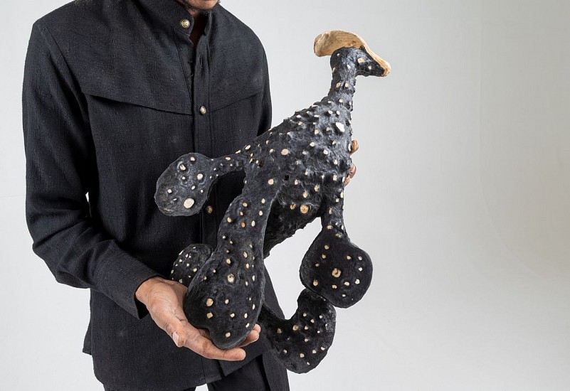 ATANG  TSHIKARE, SANUSI, EDITION 1/1
2026, BRONZE AND WOOD