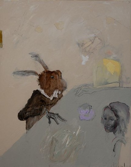 LORIENNE LOTZ, UNRELIABLE WITNESS
2026, OIL AND CHARCOAL ON CANVAS