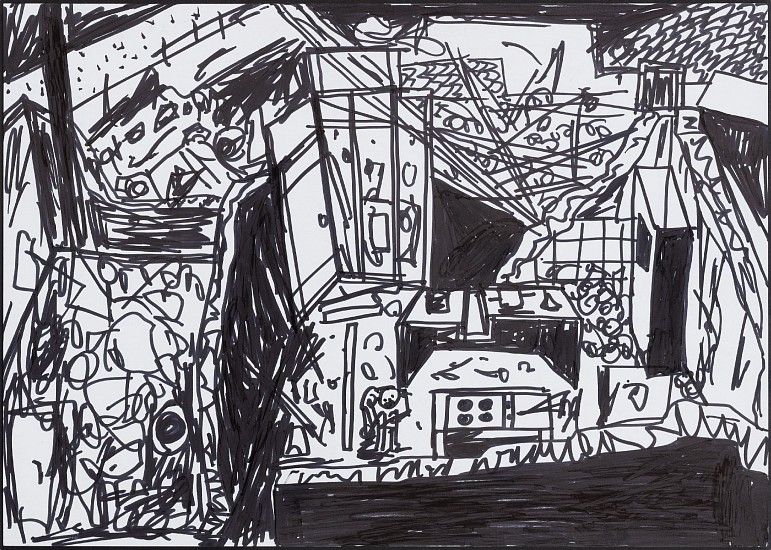 BOYTCHIE, ALONE IN THE WRECKAGE THAT IS HOME
2026, MARKER ON PAPER