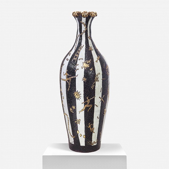LUCINDA MUDGE, NO CARES NO WORRIES
2026, CERAMIC, GOLD LUSTRE
